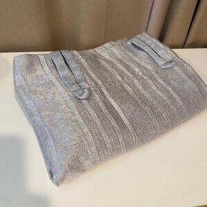 Harlow Silver Gray Shiny Velvety Curtain Panel 95x37.5‎ Elegant Décor